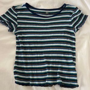 Kohl’s Striped Ribbed Top